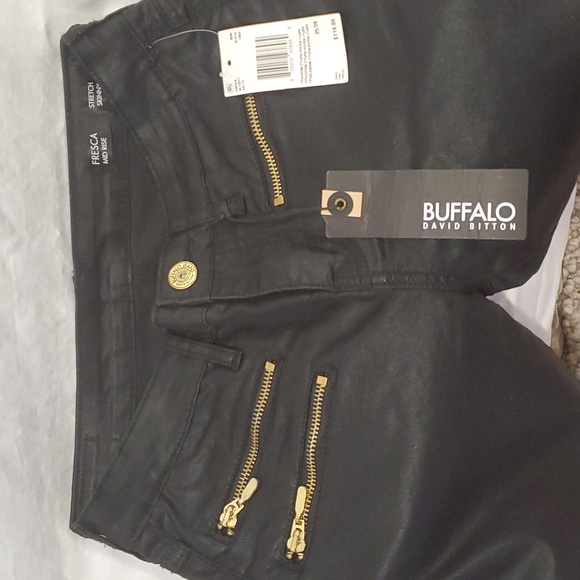 Buffalo Fresca mid rise stretch skinny pant w side bottom zipper. - Picture 1 of 5